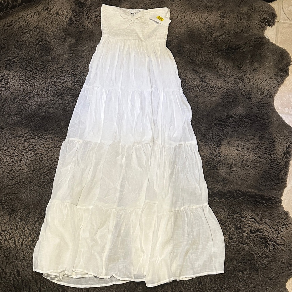 HYFVE White Strapless Maxi Dress